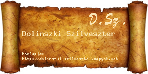 Dolinszki Szilveszter névjegykártya