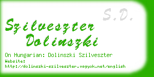 szilveszter dolinszki business card